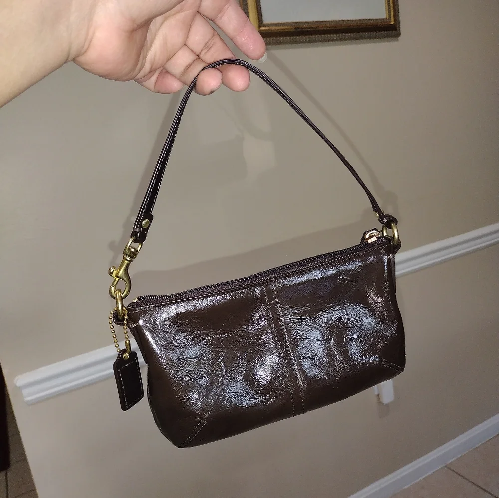 Coach Ergo patent leather wristlet